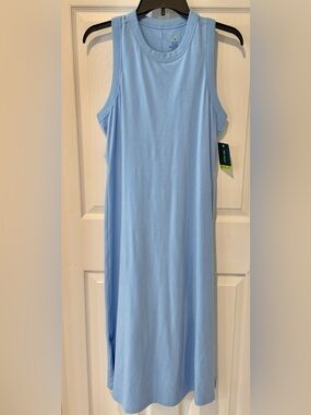 NWT Tek Gear Women's Blue Tank Midi Racerback Sleeveless Dress Size M